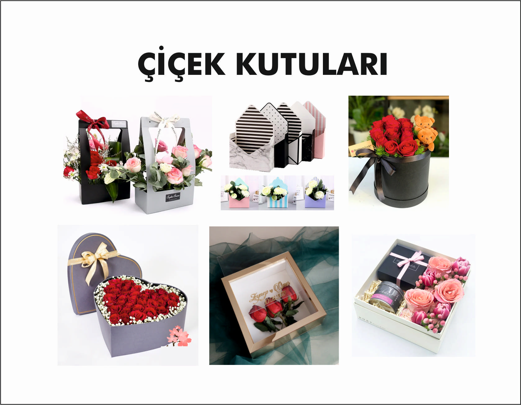 ÖZEL FİRMA BASKILI ÇİÇEK KUTULARI