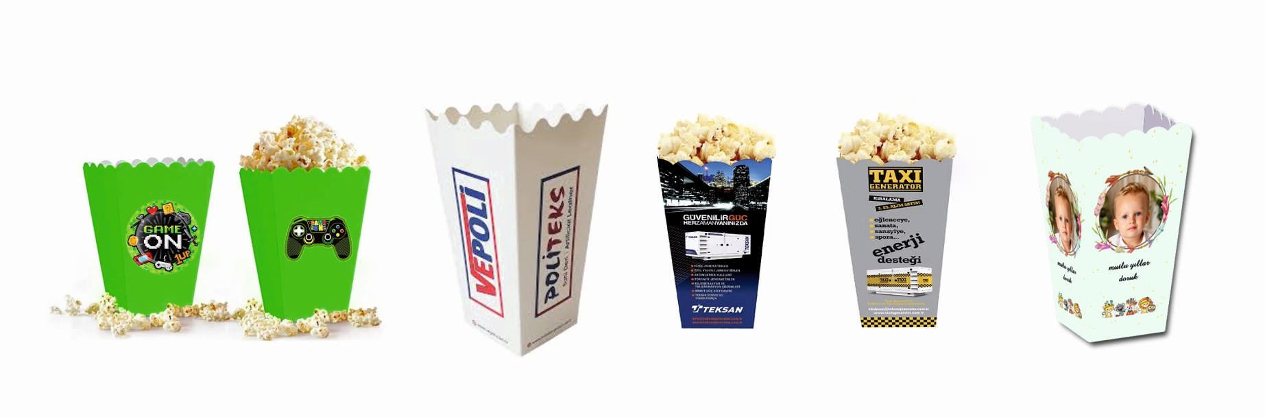 ÖZEL FİRMA BASKILI POPCORN KUTUSU BÜYÜK BOY