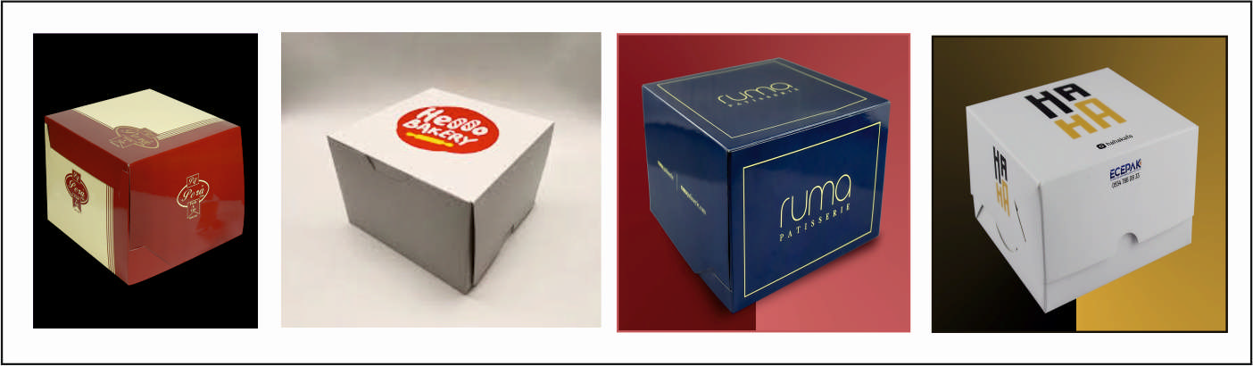 ÖZEL FİRMA BASKILI TEKLİ PASTA KUTUSU